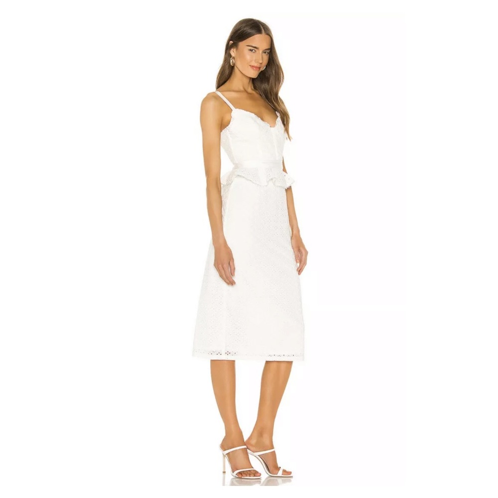 V. Chapman Lorraine Dress White Eyelet Ruffle 4